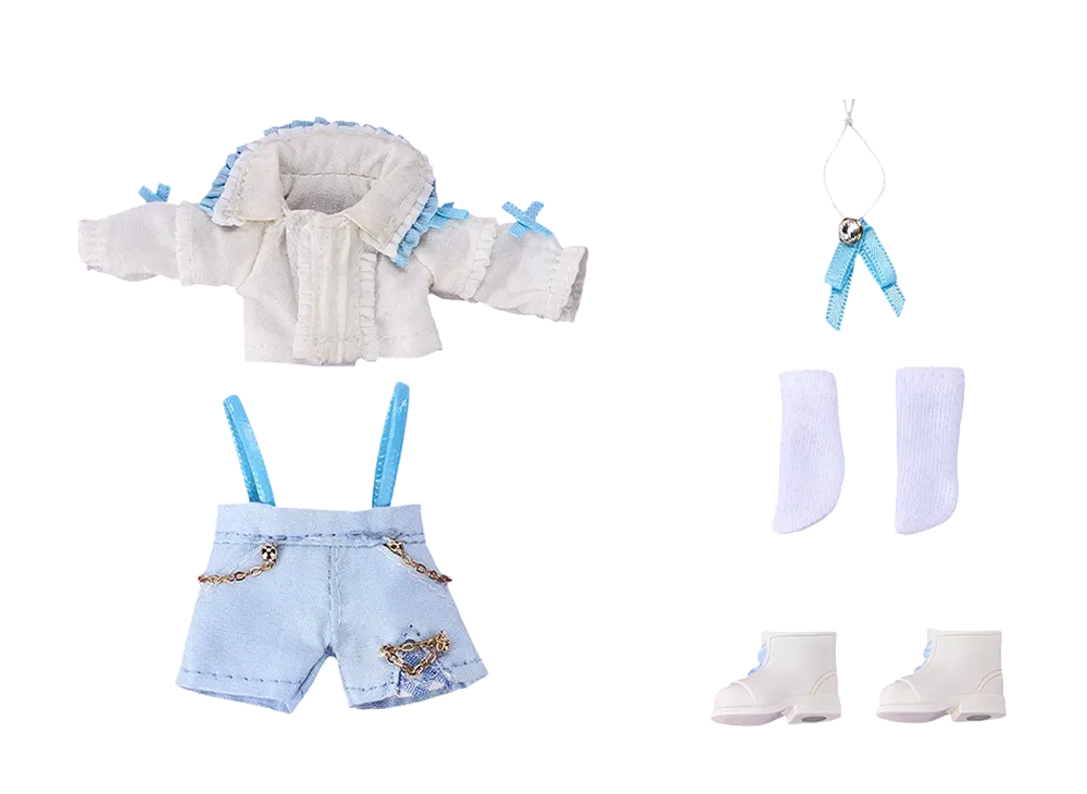 Good Smile Company "Nendoroid Doll" -Nendoroid Doll- Outfit Set: Suspender Shorts Set (White & Blue)