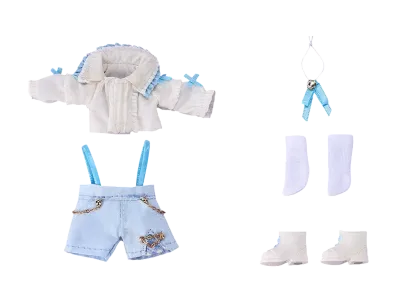 Good Smile Company "Nendoroid Doll" -Nendoroid Doll- Outfit Set: Suspender Shorts Set (White & Blue)