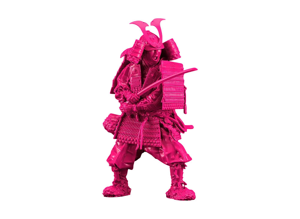Max Factory "PLAMAX" -Ready-to-assemble plastic model kit. 1/12 scale. Approx. 130mm in height.- 1/12 Kamakura Period Armored Warrior: Pink color cdition