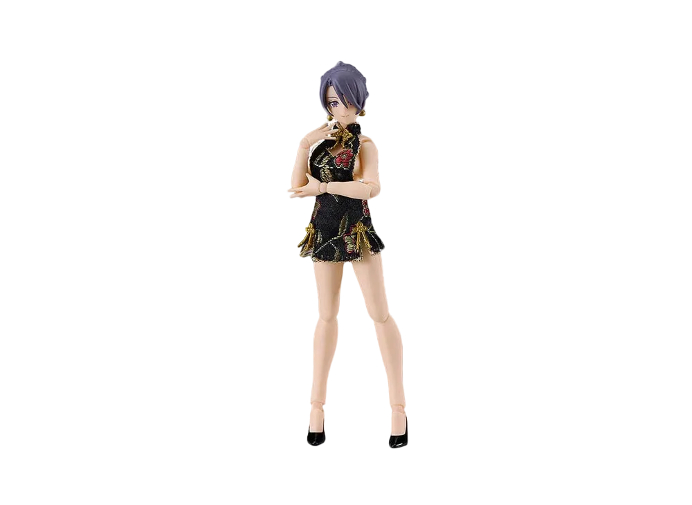 Max Factory "figma Styles" Female Body (Mika) with Mini Skirt Chinese Dress Outfit (Black)
