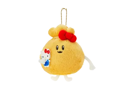 Sanrio -Chiikawa- Nagano Friends x Sanrio Characters Mascot Holder (Mochi Kinchaku x Hello Kitty)