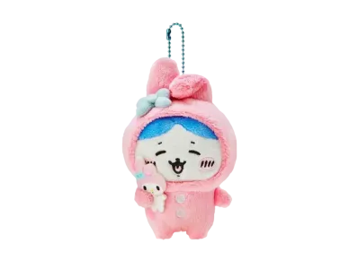 Sanrio -Chiikawa- Nagano Friends x Sanrio Characters Mascot Holder (Hachiware x My Melody)
