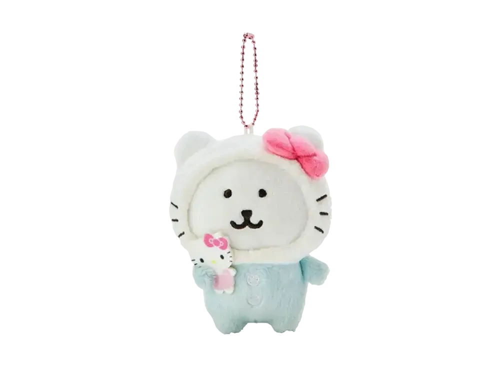 Sanrio -Chiikawa- Nagano Friends x Sanrio Characters Mascot Holder (Nagano Bear x Hello Kitty)