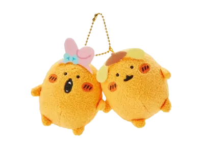 Sanrio -Chiikawa- Nagano Friends x Sanrio Characters Mascot Holder (Mogura Croquette x Pom Pom Purin My Melody)