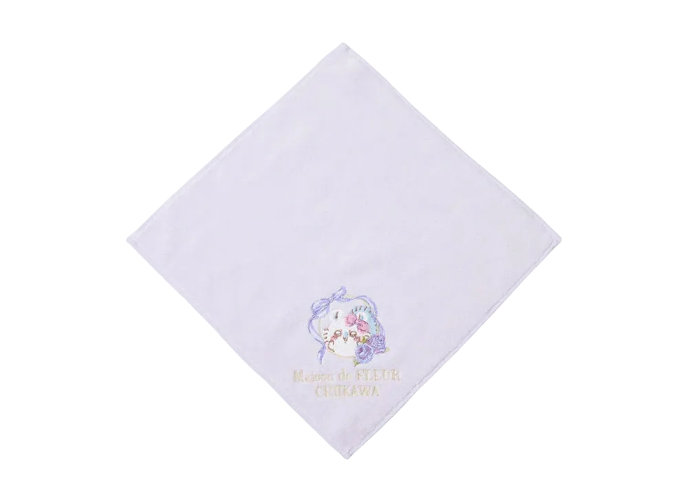 BANDAI -Chiikawa- Chiikawa Maison De Fleur Embroidery Towel Handkerchief (Momonga)
