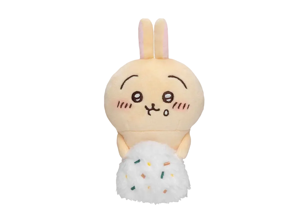 Gray Parka Service -Chikawa- A stuffed animal watching from the Chikawa desktop (rice ball rabbit)