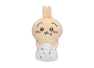 Gray Parka Service -Chikawa- A stuffed animal watching from the Chikawa desktop (rice ball rabbit)