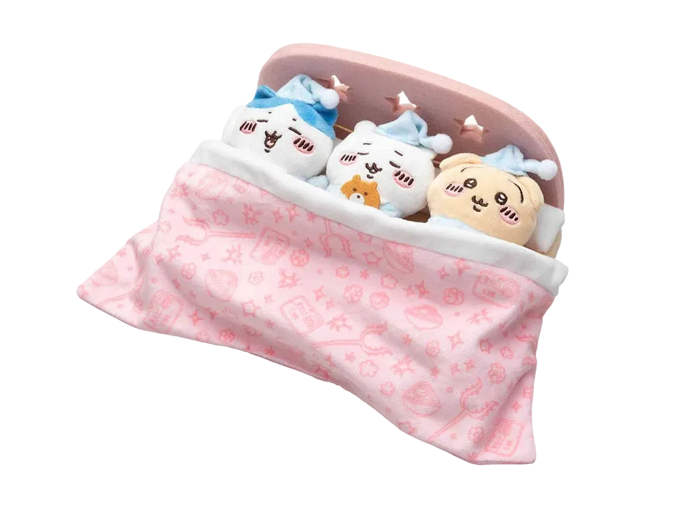 Gray Parka Service -Chikawa- Mascot set connected to Chikawa Good night bed