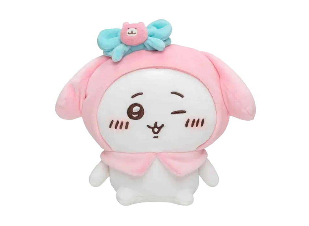 Gray Parka Service -Chikawa- Chiikawa x Sanrio Characters Plush tom (Chikawa My Melody)