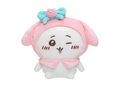 Gray Parka Service -Chikawa- Chiikawa x Sanrio Characters Plush tom (Chikawa My Melody)