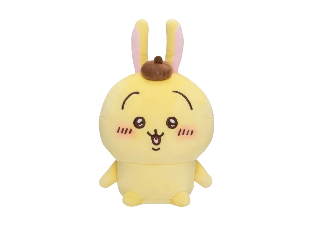 Gray Parka Service -Chikawa- Chikawa x Sanrio Characters Plush tom (Rabbit / Pompompurin)