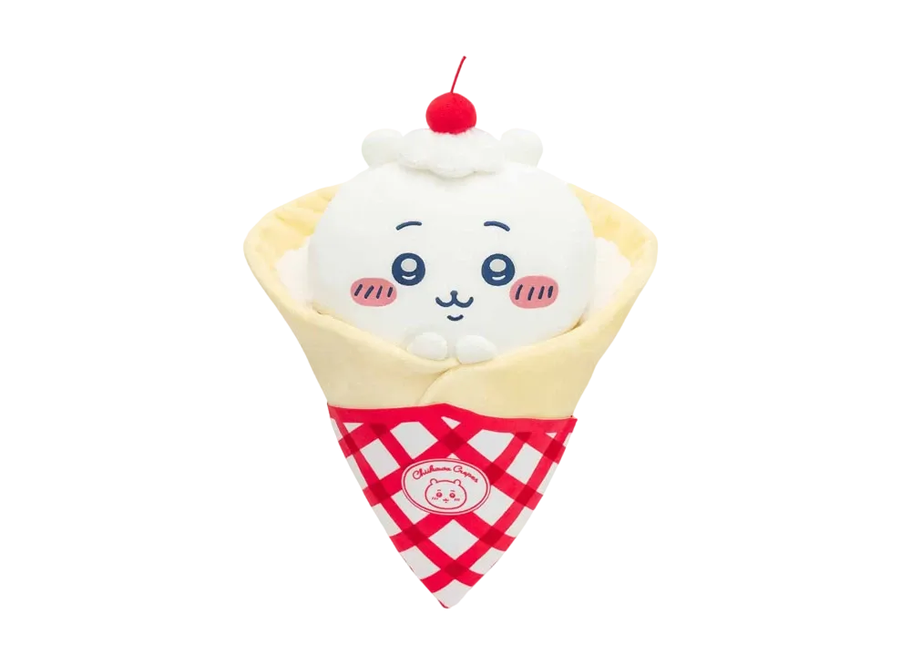 Gray Parka Service -Chiikawa Crepe Kuji- A Prize BIG crepe cuddly Plush Chiikawa