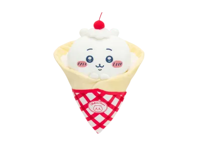 Gray Parka Service -Chiikawa Crepe Kuji- A Prize BIG crepe cuddly Plush Chiikawa