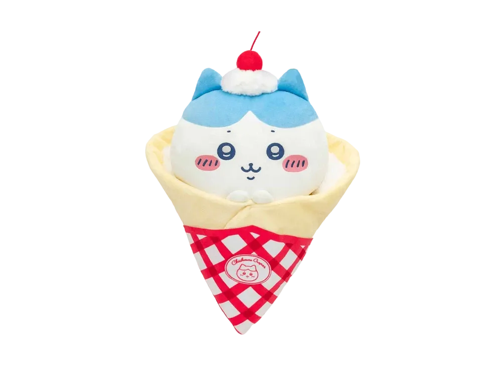 Gray Parka Service -Chiikawa Crepe Kuji- A Prize BIG crepe cuddly Plush Hachiware