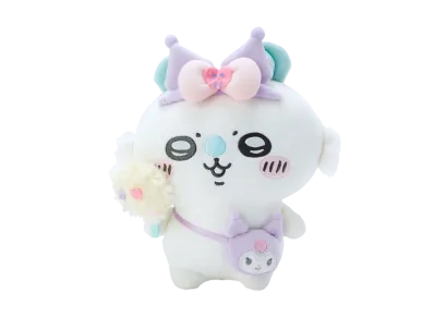 Sanrio -Chiikawa- Chiikawa x Sanrio Characters Plush (Momonga x Kuromi)