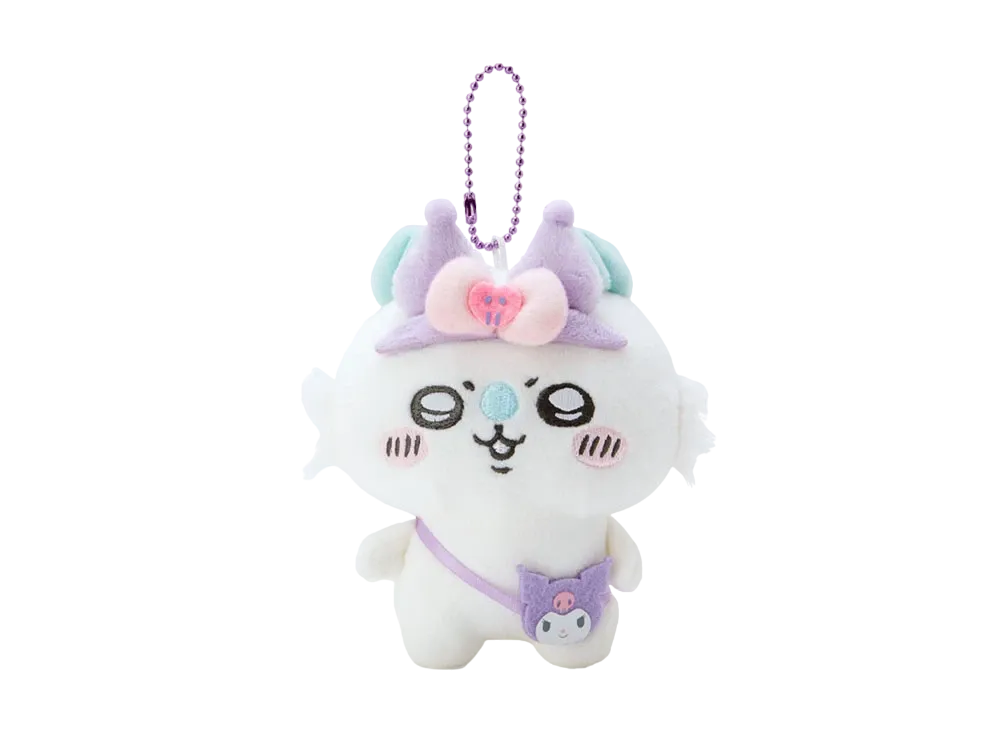 Sanrio -Chiikawa- Chiikawa x Sanrio Characters Mascot Holder (Momonga x Kuromi)