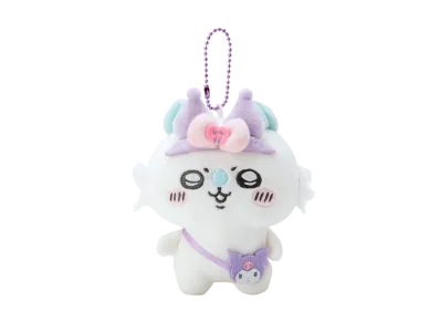 Sanrio -Chiikawa- Chiikawa x Sanrio Characters Mascot Holder (Momonga x Kuromi)
