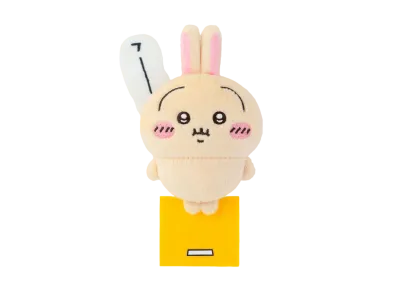 Gray Parka Service -Chiikawa Rabbit Kuji- E Prize Plush Badge Hoo...
