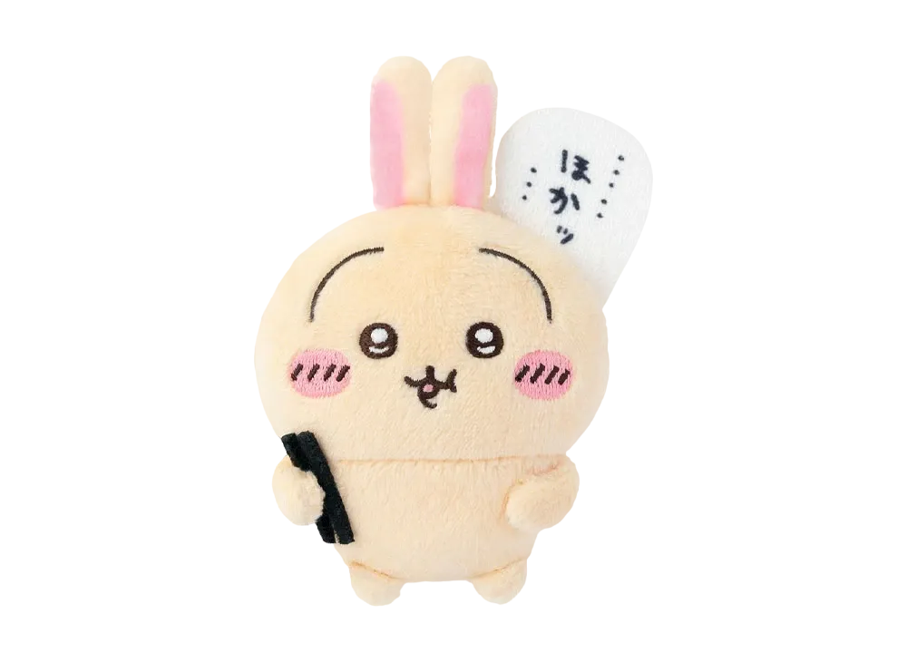 Gray Parka Service -Chiikawa Rabbit Kuji- E Prize Plush Badges Hoka...