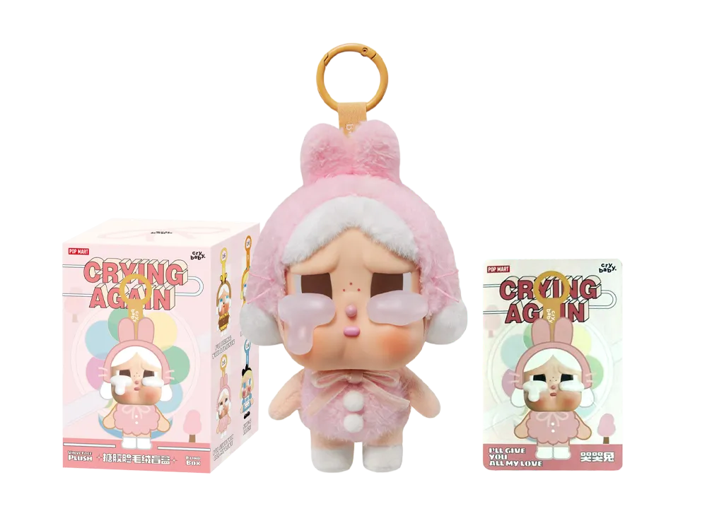 POP MART CRYBABY Crying Again Series Face Plush I'LL GIVE YOU ALL MY LOVE