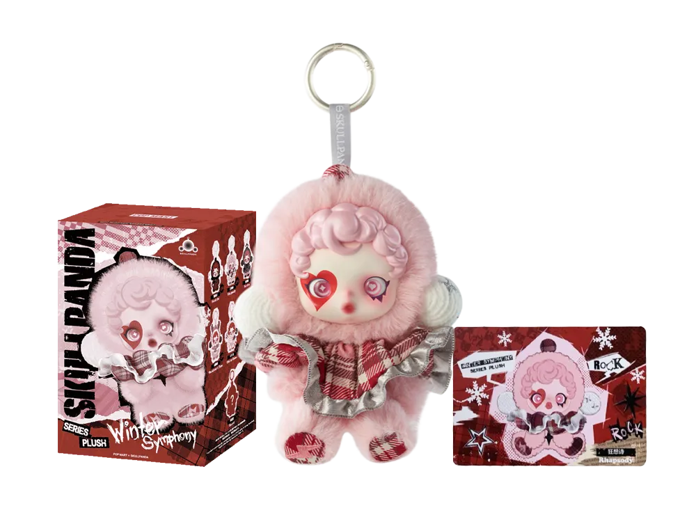 POP MART SKULLPANDA Winter Symphony Series Plush Pendant Rhapsody