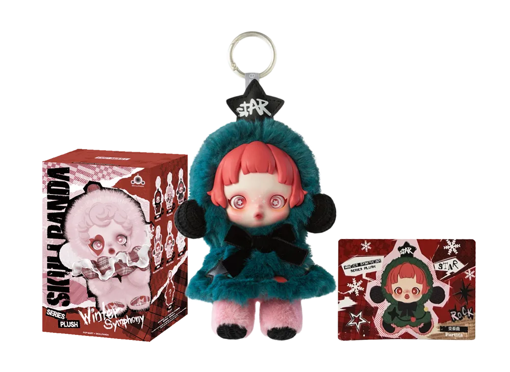 POP MART SKULLPANDA Winter Symphony Series Plush Pendant Partita