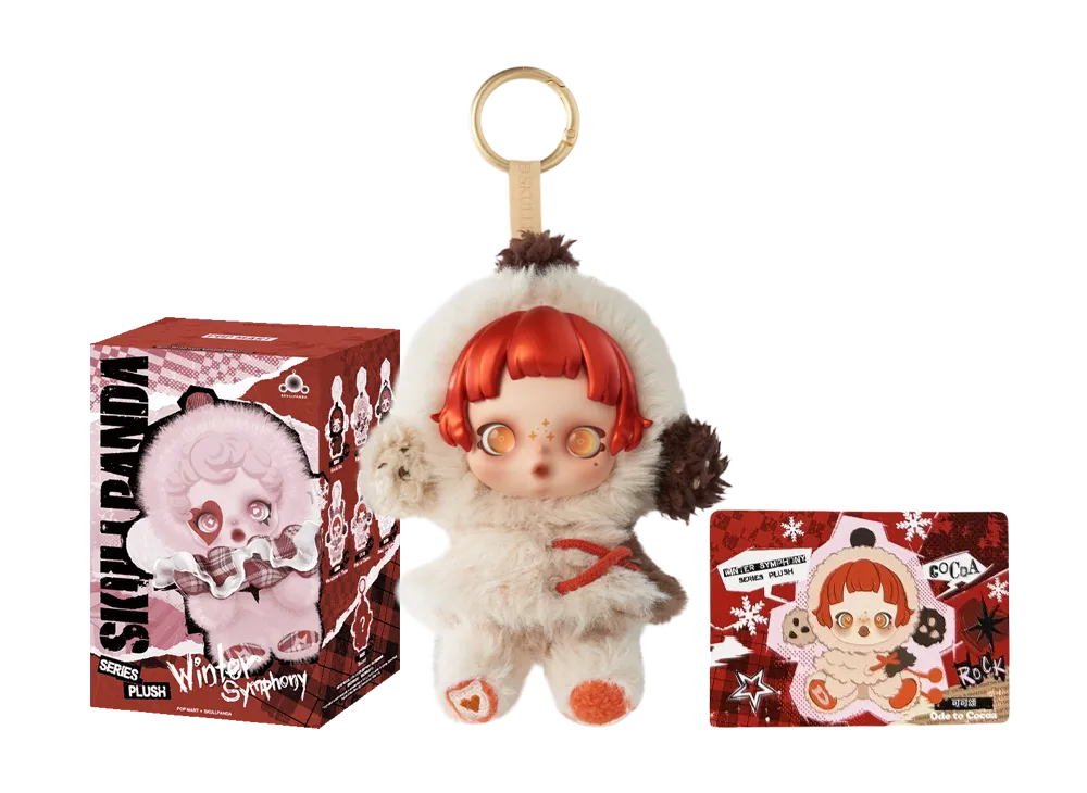 POP MART SKULLPANDA Winter Symphony Series Plush Pendant Ode to Cocoa