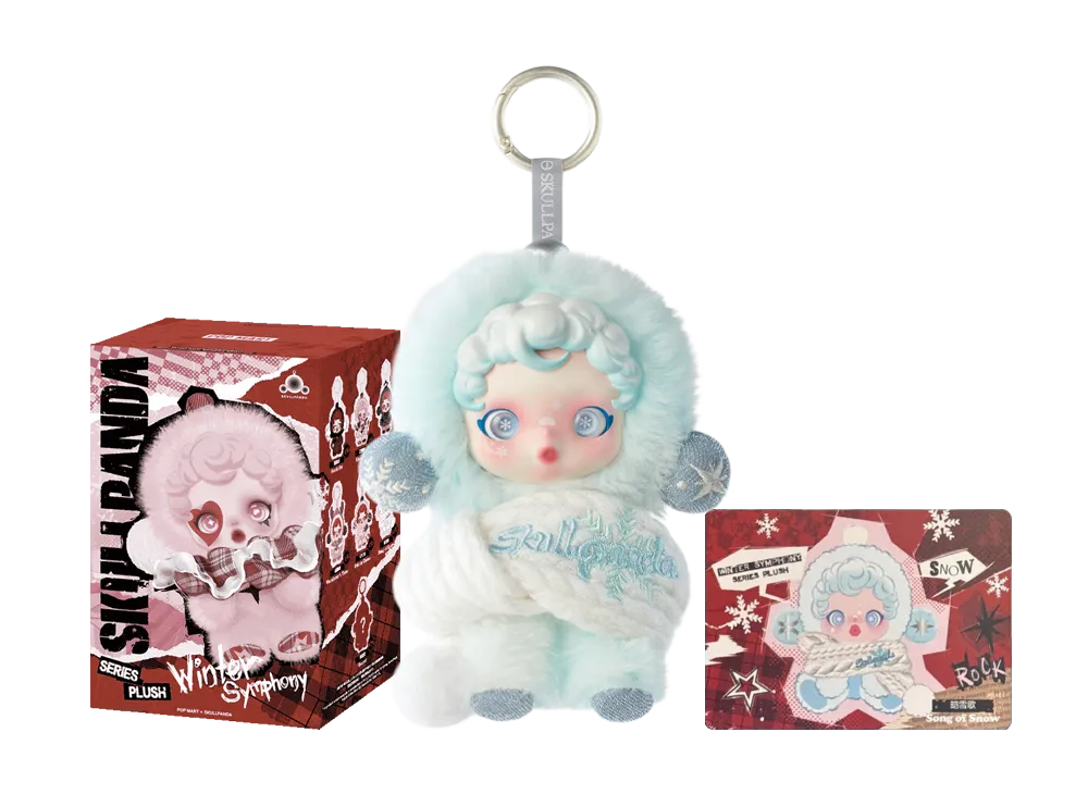 POP MART SKULLPANDA Winter Symphony Series Plush Pendant Song of Snow