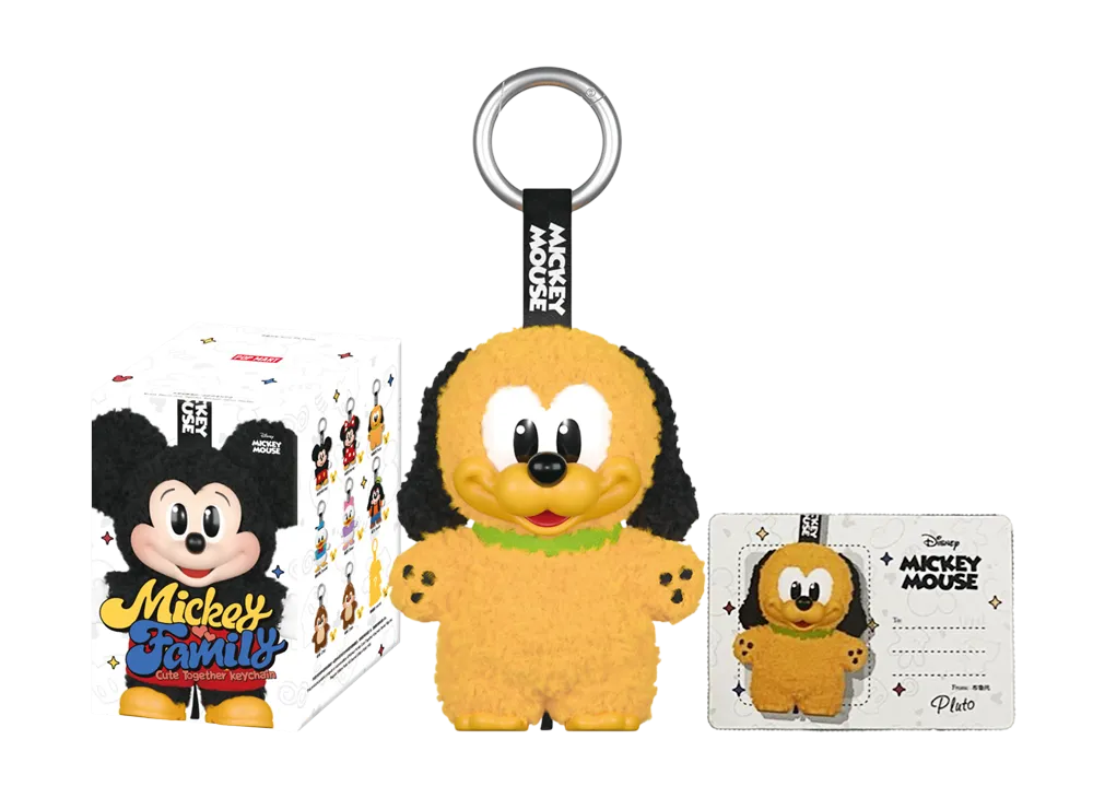 POP MART DISNEY Mickey Family Cute Together Series Plush Keychain Pluto