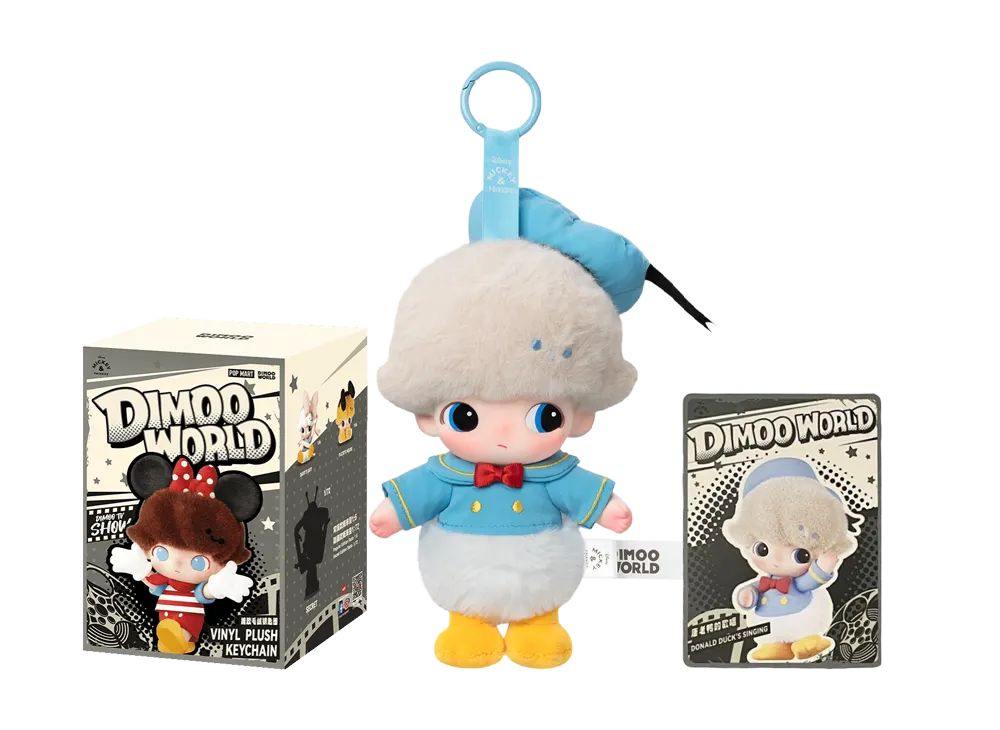POP MART DIMOO WORLD x DISNEY Series Plush Keychain Donald Duck's Singing