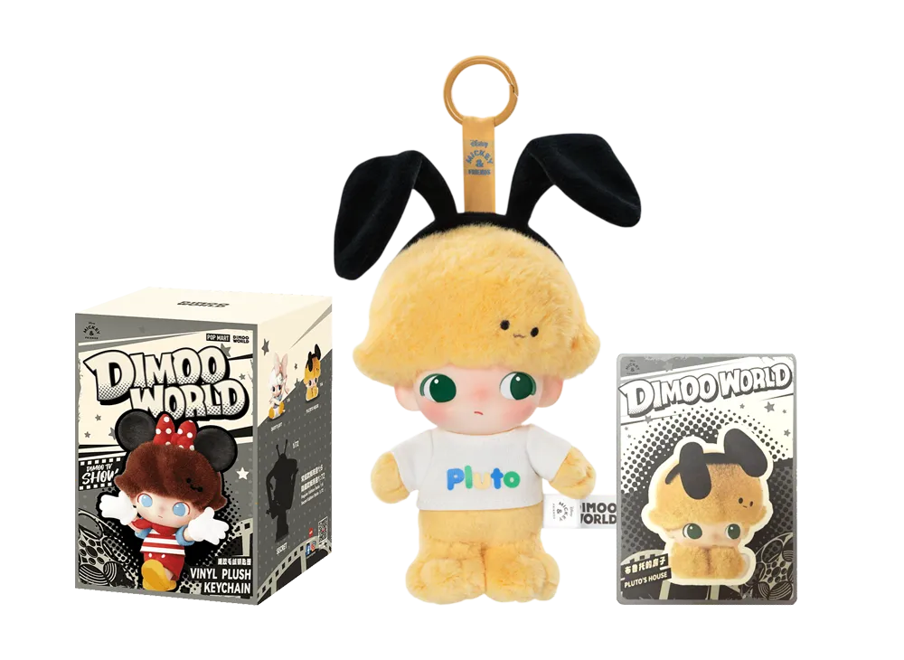 POP MART DIMOO WORLD x DISNEY Series Plush Keychain Pluto's House
