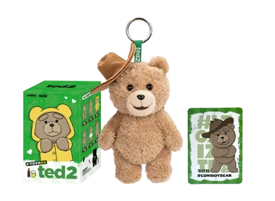POP MART Ted2 Teddy Bear Action Plush Pendant Series Cowboy Bear