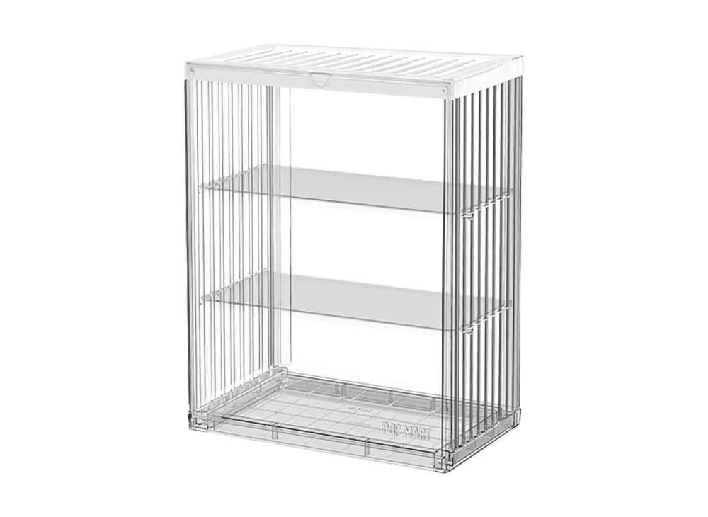ポップマート 400% ライト付き ディスプレイ コンテナ クリア(組立式