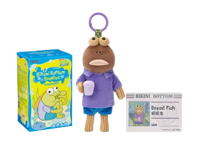 POP MART SpongeBob Bikini Bottom Buddies Funny Plush Series Dazed Fish