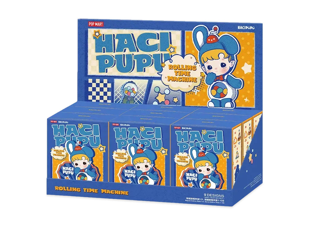 POP MART HACIPUPU Rolling Time Machine Series-Fridge Magnet Silicone Clip Blind Box [Assortment Box]