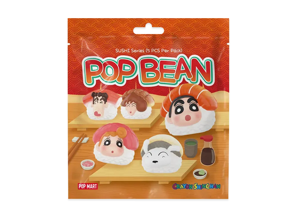 ポップマート ポップビーン クレヨンしんちゃん 寿司シリーズ（5ピースパーパック） [ピース]