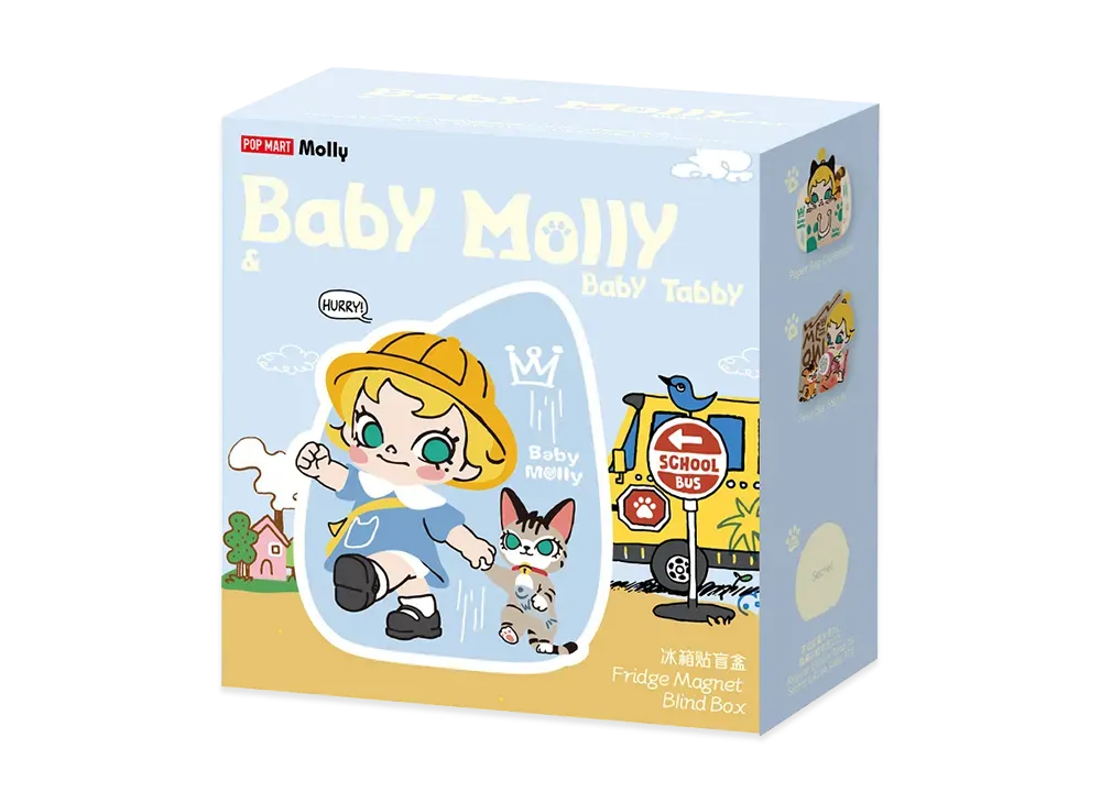 POP MART Baby Molly & Baby Tabby Series Fridge Magnet Blind Box [Piece]