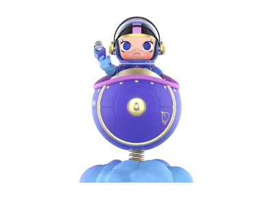 POP MART "MEGA COLLECTIONS" MEGA SPACE MOLLY 100% Blooming Series-Fleur de lys (France)