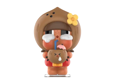 POP MART Crybaby Coconut Figure-Brown