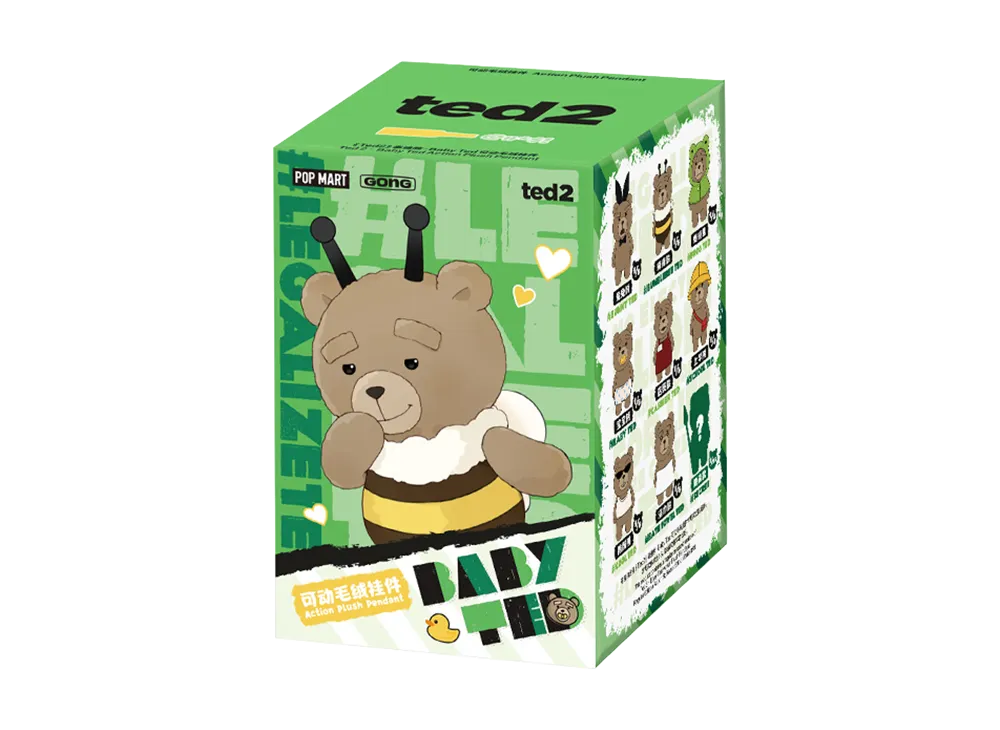 POP MART Ted 2 - Baby Ted Action Plush Pendant [Piece]