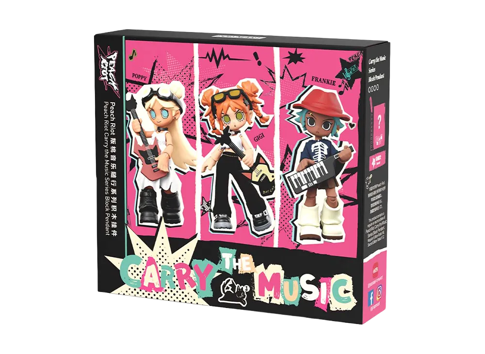 POP MART Peach Riot Carry the Music Series Block Pendant [Piece]