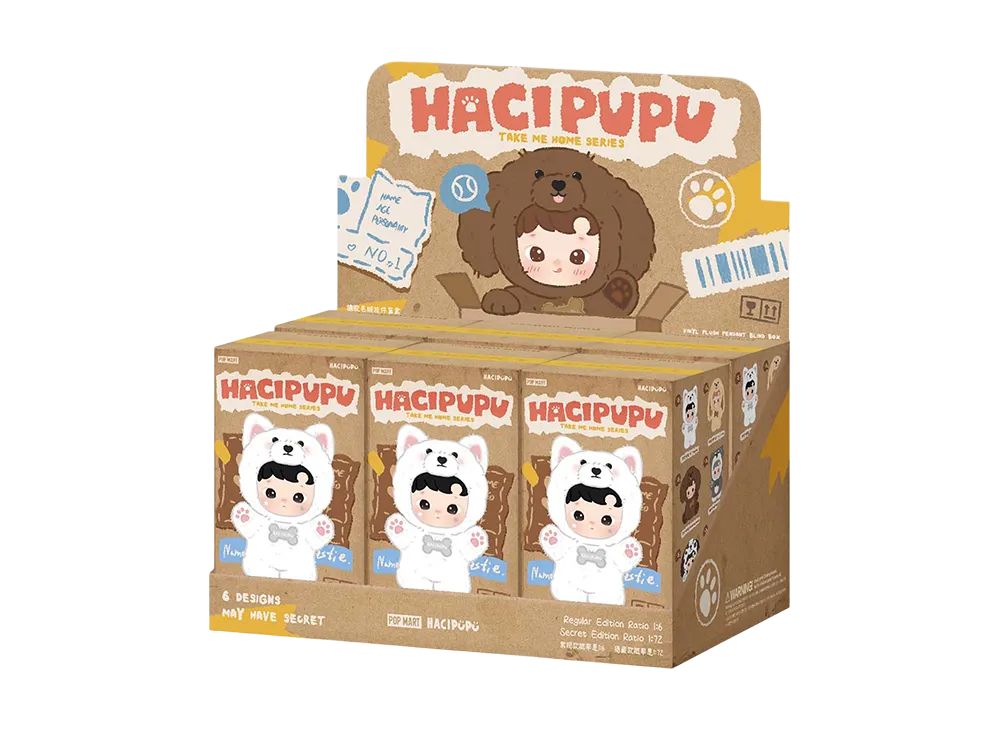 POP MART HACIPUPU Take Me Home Series - Vinyl Plush Pendant Blind Box [Assortment Box]