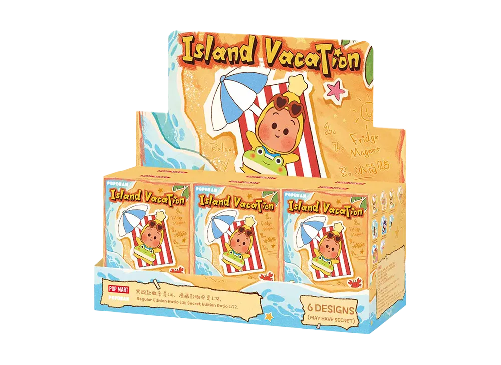 POP MART POP BEAN Island Vacation Series Fridge Magnet [Assortment Box]