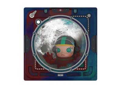 POP MART MEGA SPACE MOLLY Hello,Moon <IN SPACE> 3D Painting