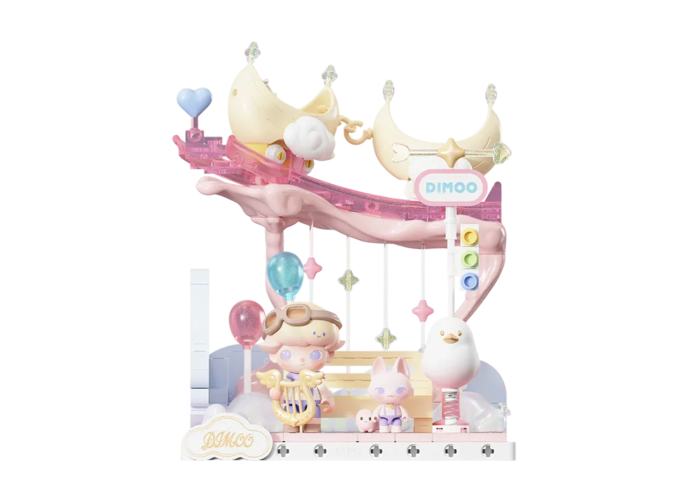 POP MART DIMOO Dream Melody Series Blocks Crescent Moon Racer