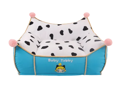 POP MART Baby Molly & Baby Tabby Series-Pet Sofa Blue-White