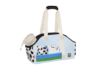 POP MART Baby Molly & Baby Tabby Series-Pet Carrier Blue-White