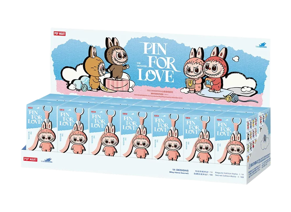 ポップマート ザ モンスターズ (ラブブ) ピン フォー ラブ シリーズ ぬいぐるみ ペンダント (N-Z) [アソートボックス]