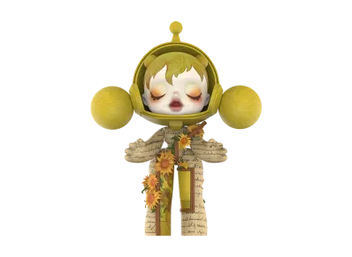 POP MART "MEGA COLLECTIONS" MEGA Alpha SKULLPANDA 400% Van Gogh Museum Sunflowers