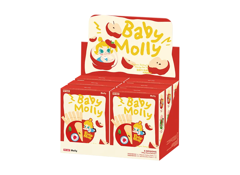 POP MART Baby Molly Fruity Aroma Series-Magnetic Sealing Clip Storage Box Set [Assortment Box]